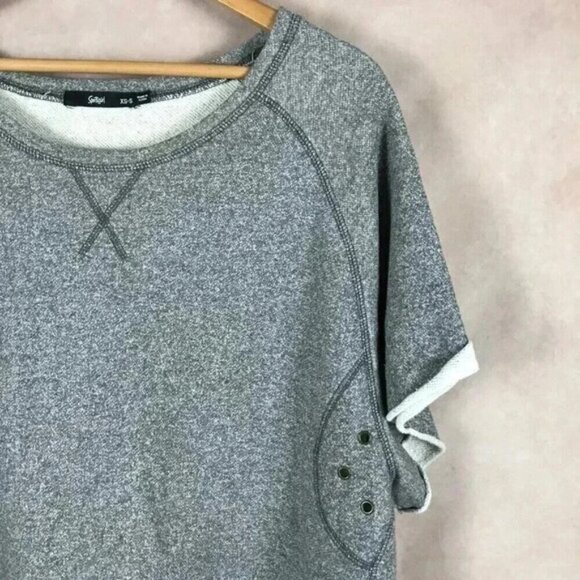 SPORTSGIRL Gray Heather French Terry Top Size XS/S - Picture 3 of 8
